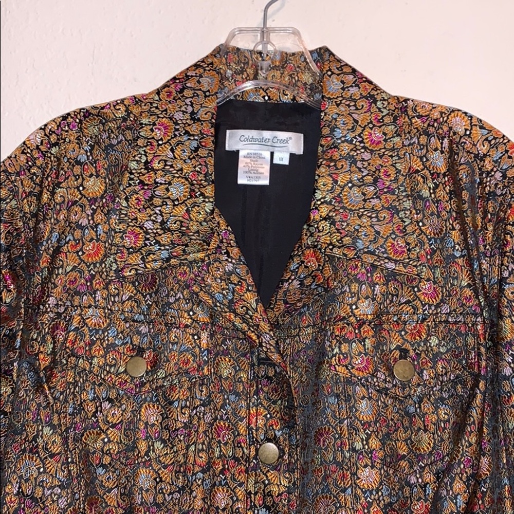 Coldwater Creek Unique Pattern Multicolor Blazer - image 2